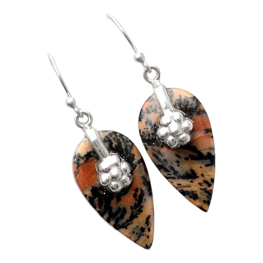Natural Russian Honey Dendrite Opal Earrings E-1137 SDE86930