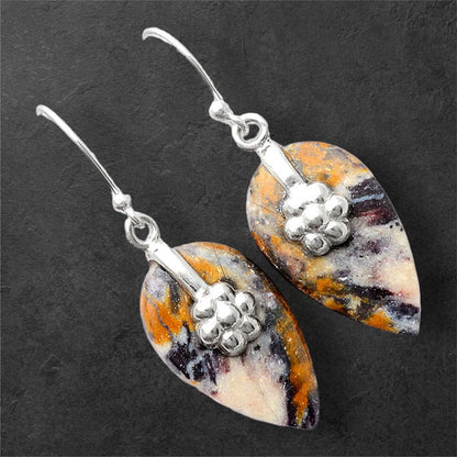 Natural Indian Blanket Jasper Earrings E-1137 SDE86933
