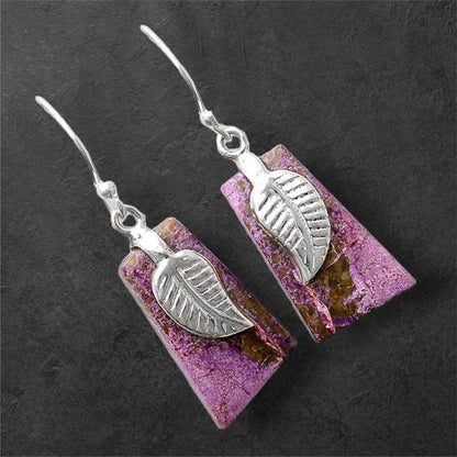 Natural Purpurite - South Africa Earrings E-1137 SDE86939