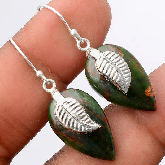 Turkish Rainforest Chrysocolla Earrings E-1137 SDE86945