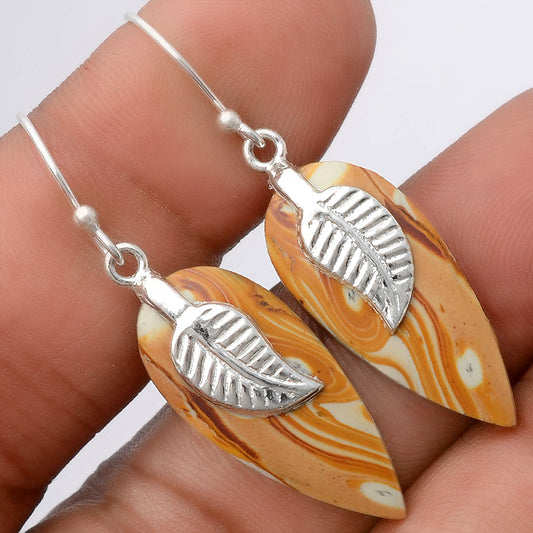 Natural Snake Skin Jasper Earrings E-1137 SDE86948