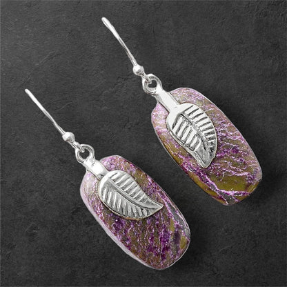 Natural Purpurite - South Africa Earrings E-1137 SDE86956