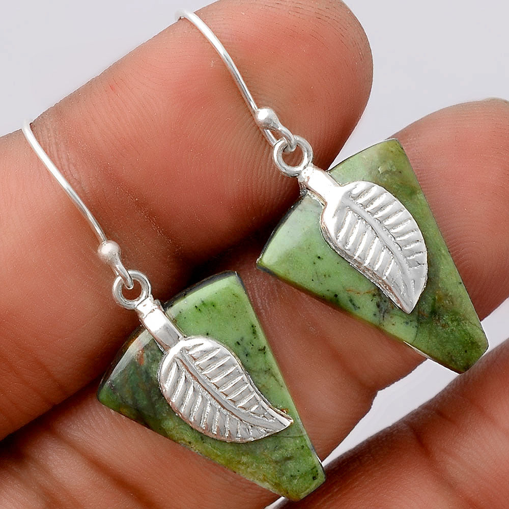 Turkish Rainforest Chrysocolla Earrings E-1137 SDE86960