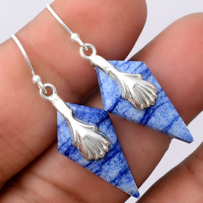 Natural Dumortierite Quartz Earrings E-1137 SDE86964