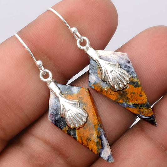 Natural Indian Blanket Jasper Earrings E-1137 SDE86966