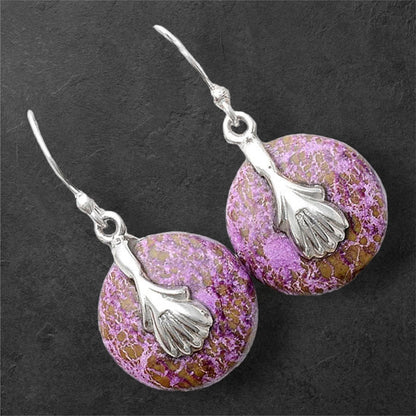 Natural Purpurite - South Africa Earrings E-1137 SDE86969