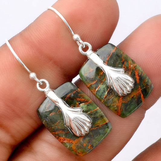 Turkish Rainforest Chrysocolla Earrings E-1137 SDE86970