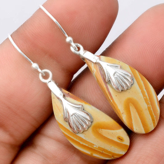 Natural Snake Skin Jasper Earrings E-1137 SDE86972