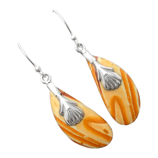 Natural Snake Skin Jasper Earrings E-1137 SDE86972