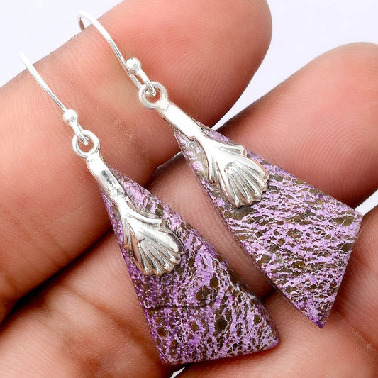 Natural Purpurite - South Africa Earrings E-1137 SDE86973