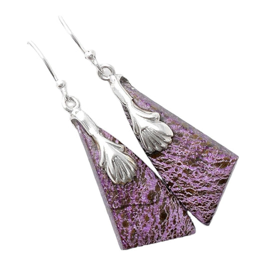 Natural Purpurite - South Africa Earrings E-1137 SDE86973