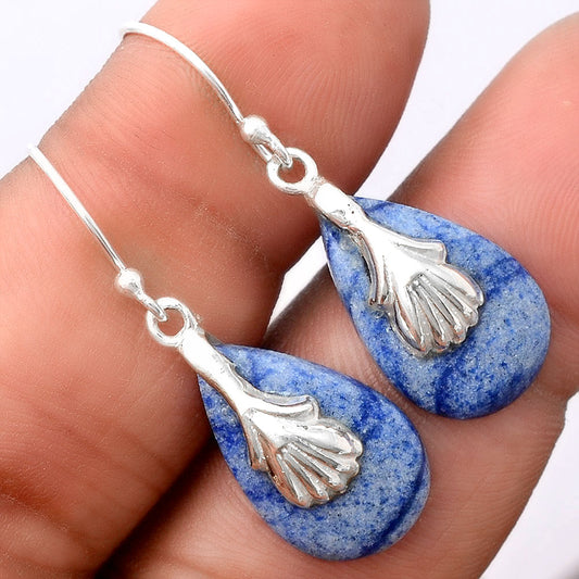 Natural Dumortierite Quartz Earrings E-1137 SDE86976