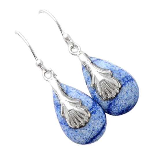 Natural Dumortierite Quartz Earrings E-1137 SDE86976
