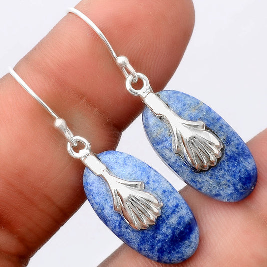 Natural Dumortierite Quartz Earrings E-1137 SDE86983