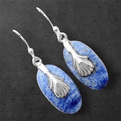 Natural Dumortierite Quartz Earrings E-1137 SDE86983