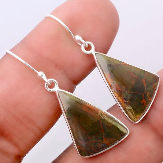 Turkish Rainforest Chrysocolla Earrings E-1001 SDE86990