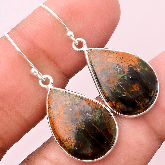 Turkish Rainforest Chrysocolla Earrings E-1001 SDE86997