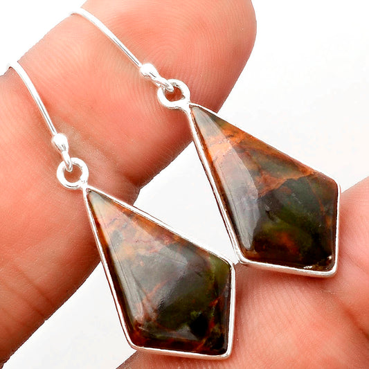 Turkish Rainforest Chrysocolla Earrings E-1001 SDE87002