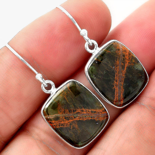 Turkish Rainforest Chrysocolla Earrings E-1001 SDE87006