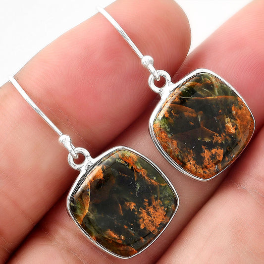 Turkish Rainforest Chrysocolla Earrings E-1001 SDE87007