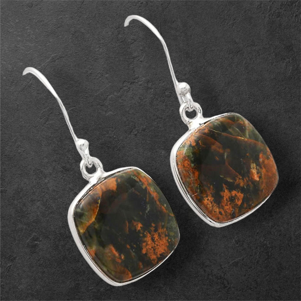 Turkish Rainforest Chrysocolla Earrings E-1001 SDE87007