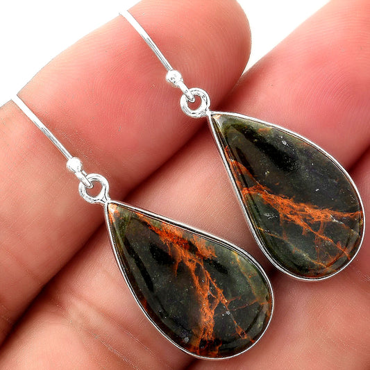 Turkish Rainforest Chrysocolla Earrings E-1001 SDE87010