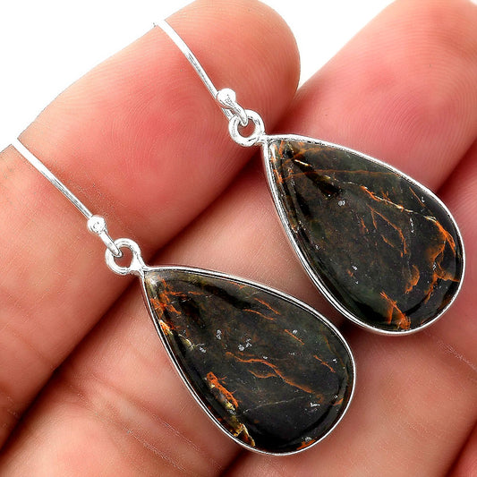 Turkish Rainforest Chrysocolla Earrings E-1001 SDE87011