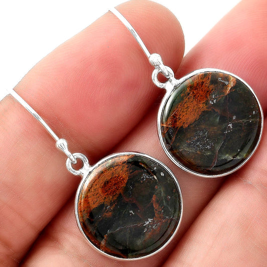 Turkish Rainforest Chrysocolla Earrings E-1001 SDE87013