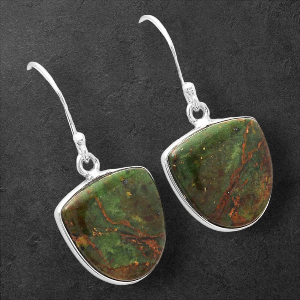 Turkish Rainforest Chrysocolla Earrings E-1001 SDE87014