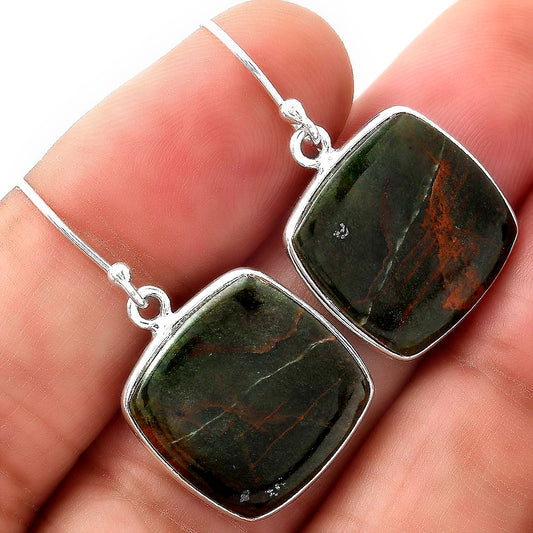 Turkish Rainforest Chrysocolla Earrings E-1001 SDE87018