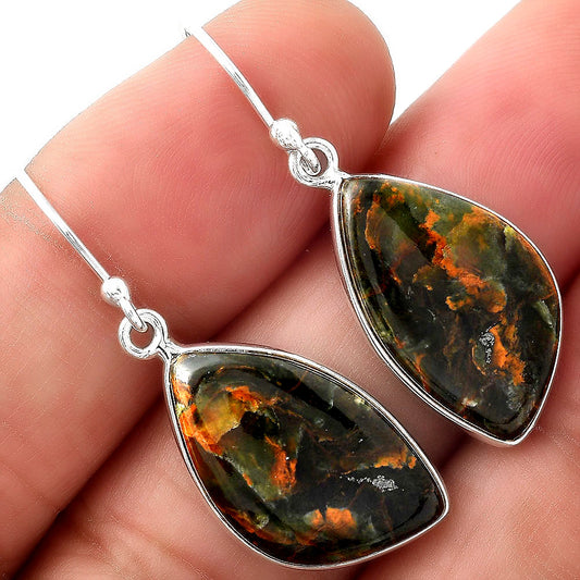 Turkish Rainforest Chrysocolla Earrings E-1001 SDE87019