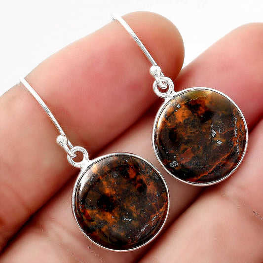 Turkish Rainforest Chrysocolla Earrings E-1001 SDE87024