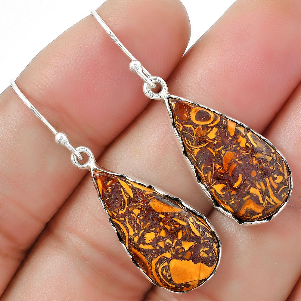 Coquina Fossil Jasper - India Earrings E-1113 SDE87424