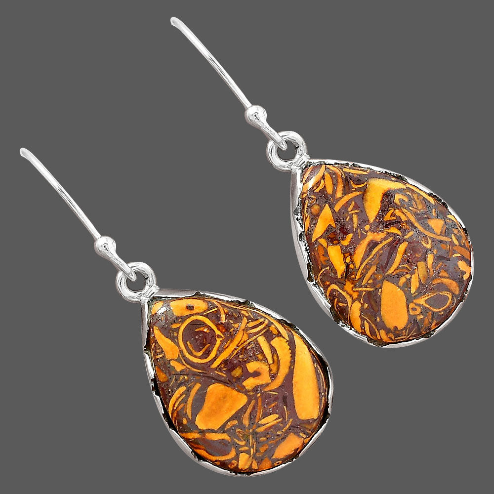 Coquina Fossil Jasper - India Earrings E-1113 SDE87429