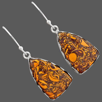Coquina Fossil Jasper - India Earrings E-1113 SDE87439