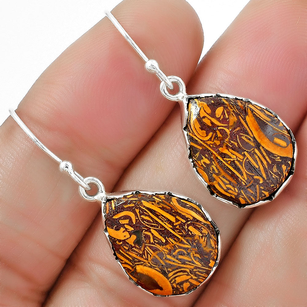 Natural Indian Blanket Jasper Earrings E-1113 SDE87445