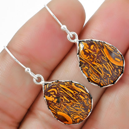 Natural Indian Blanket Jasper Earrings E-1113 SDE87445