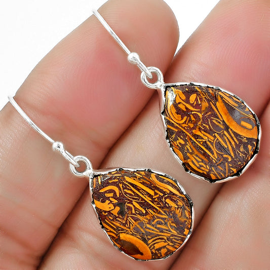 Natural Indian Blanket Jasper Earrings E-1113 SDE87445