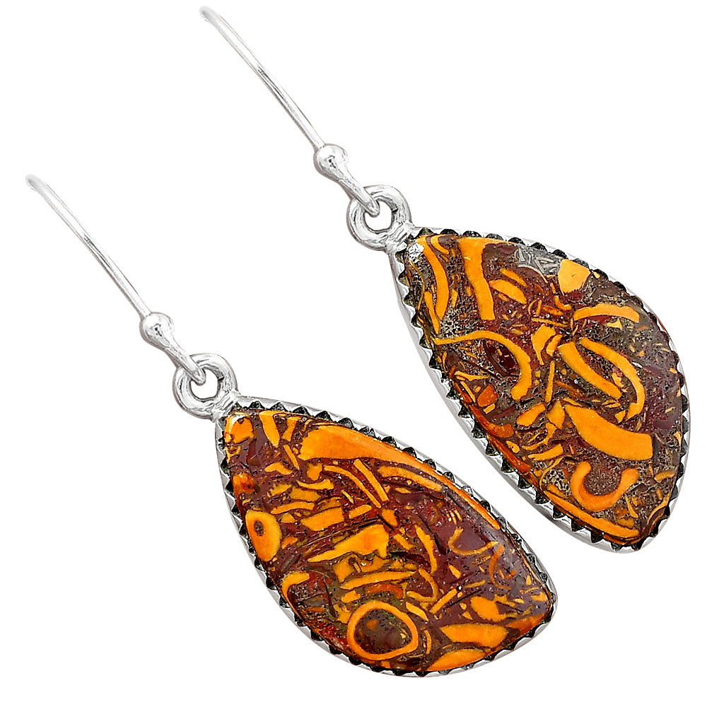Coquina Fossil Jasper - India Earrings E-1113 SDE87468