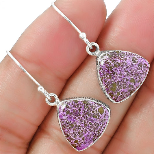 Natural Purpurite - South Africa Earrings E-1001 SDE87537