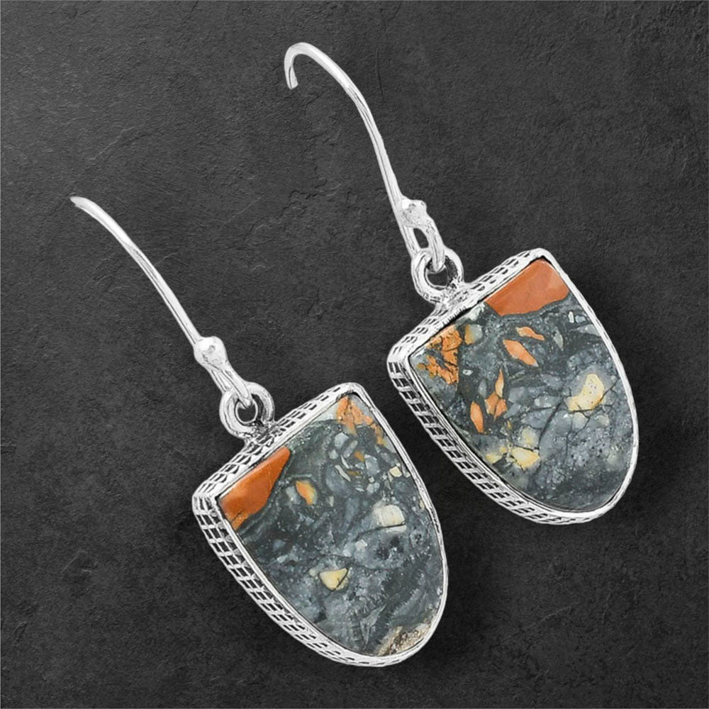 Natural Maligano Jasper - Indonesia Earrings E-1001 SDE87563