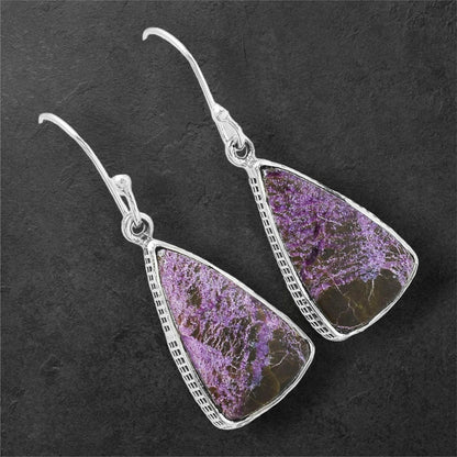 Natural Purpurite - South Africa Earrings E-1001 SDE87570