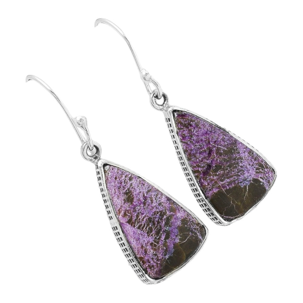 Natural Purpurite - South Africa Earrings E-1001 SDE87570