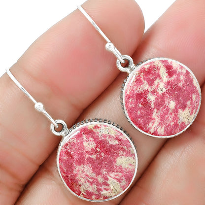 Natural Pink Thulite - Norway Earrings E-1001 SDE87581