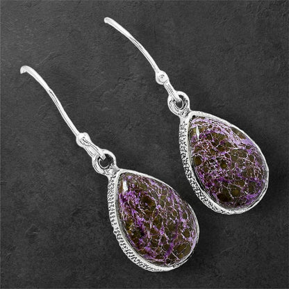 Natural Purpurite - South Africa Earrings E-1001 SDE87582