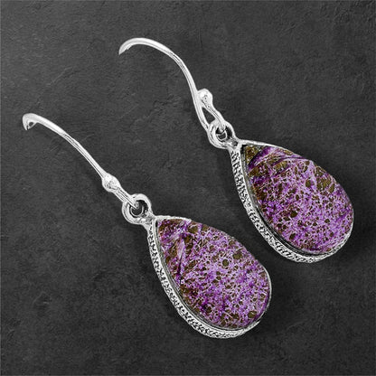 Natural Purpurite - South Africa Earrings E-1001 SDE87587