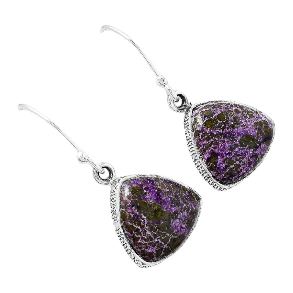 Natural Purpurite - South Africa Earrings E-1001 SDE87594