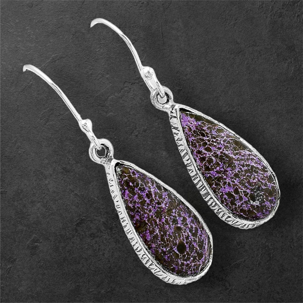 Natural Purpurite - South Africa Earrings E-1001 SDE87598