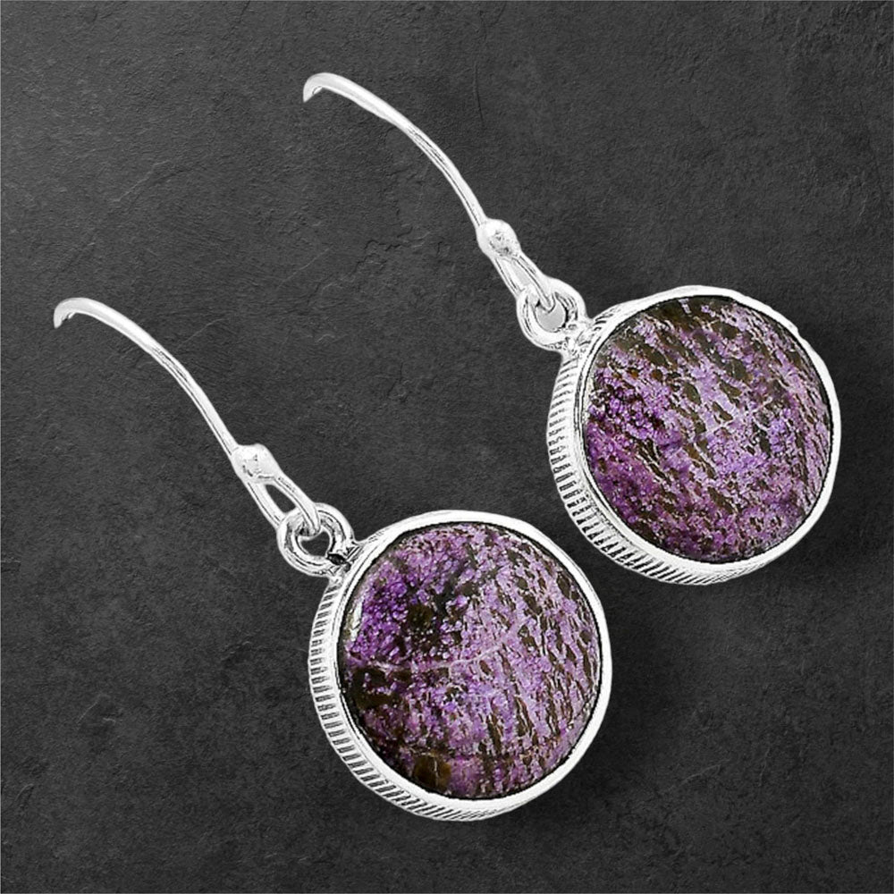 Natural Purpurite - South Africa Earrings E-1001 SDE87599