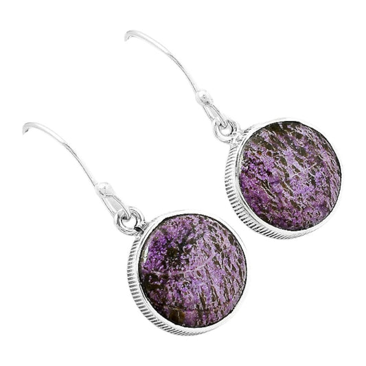 Natural Purpurite - South Africa Earrings E-1001 SDE87599